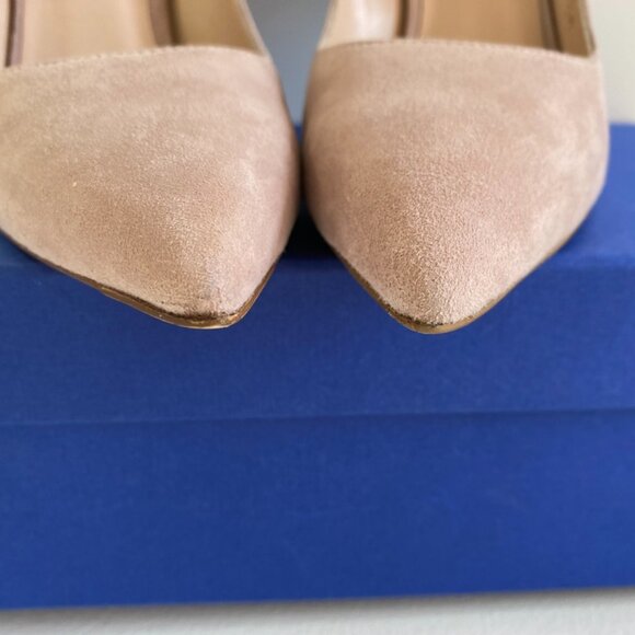 (LIKE NEW ) STUART WEITZMAN |LEIGH 95 | SUEDE BABY PINK - Picture 14 of 17